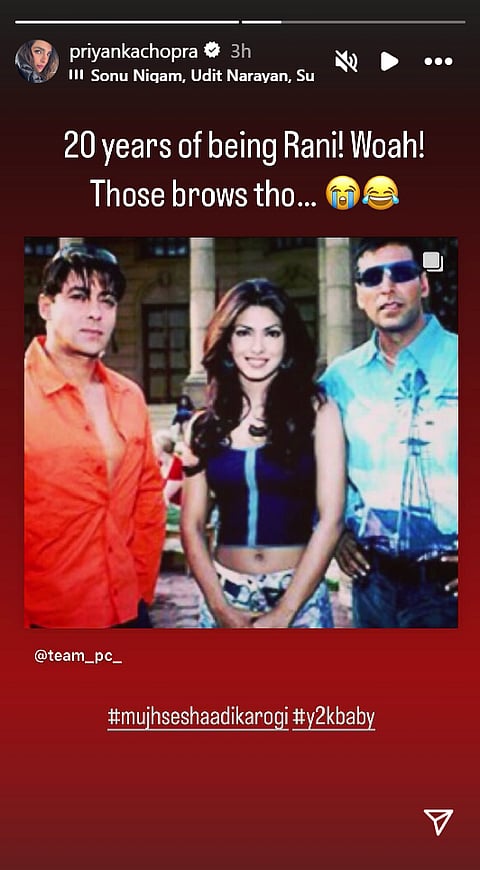 Priyanka Chopra on her Instagram Stories